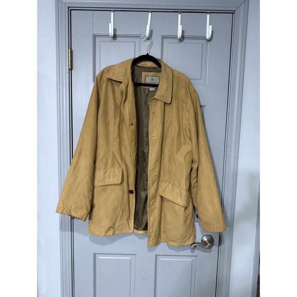 Vintage Rainforest 80’s Microfiber Tan Men’s Medium Jacket Minimalist Hong Kong